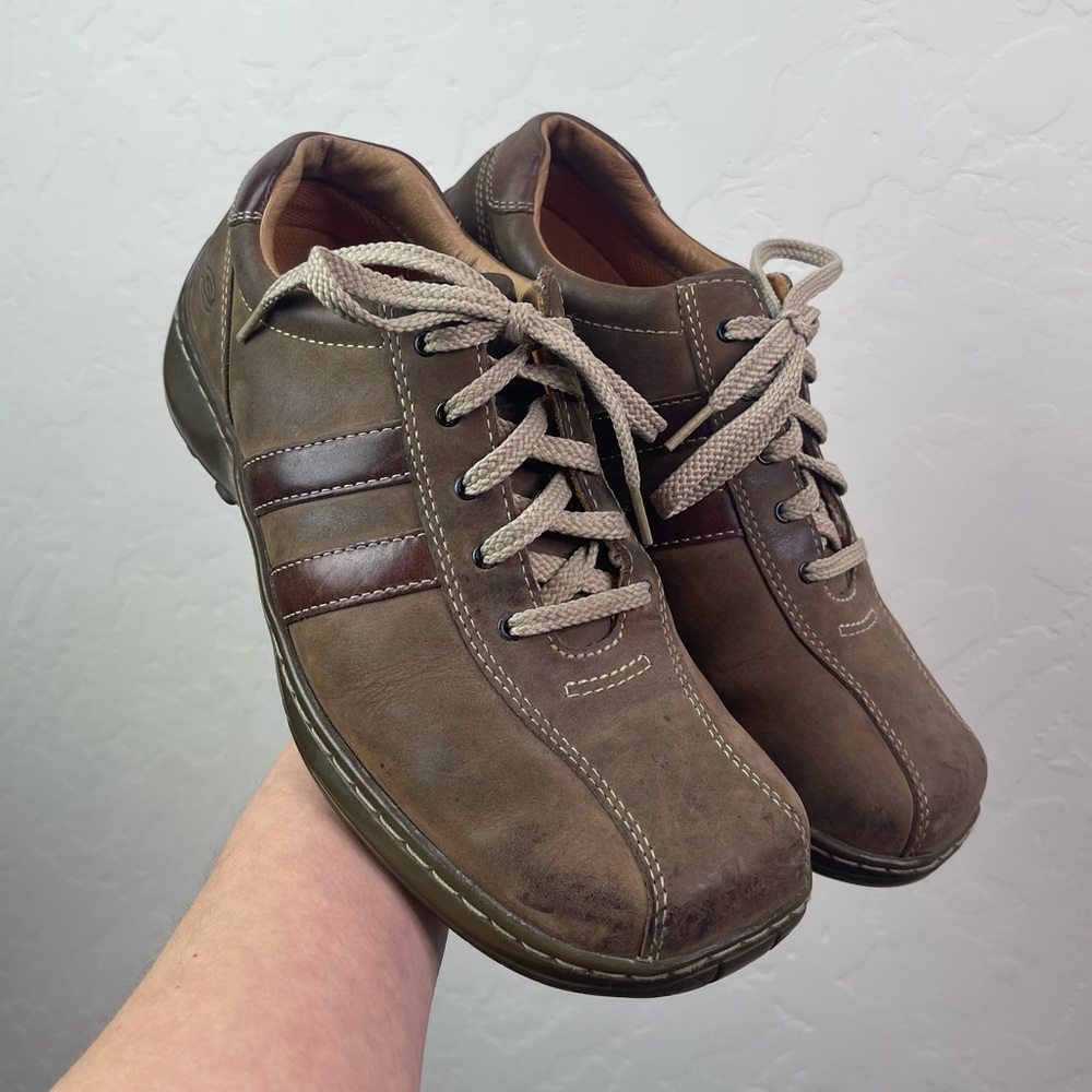 Skechers 4400 Vintage 90’s Y2K Brown Leather Lace-Up Driver Shoes Men's Size 8